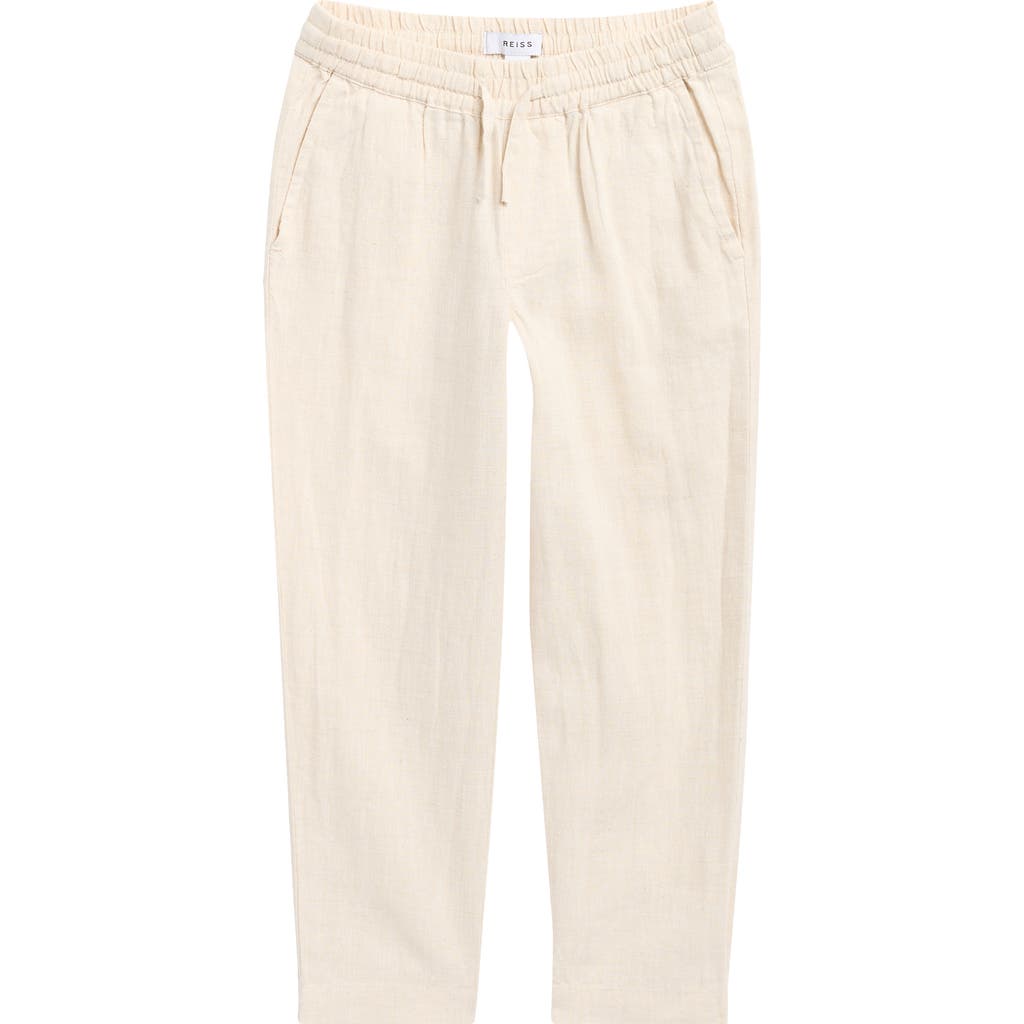 Reiss Kids' Wilfred Linen Pants In White