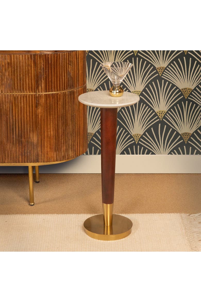 Martini Table with Top, Alternate, color, Black