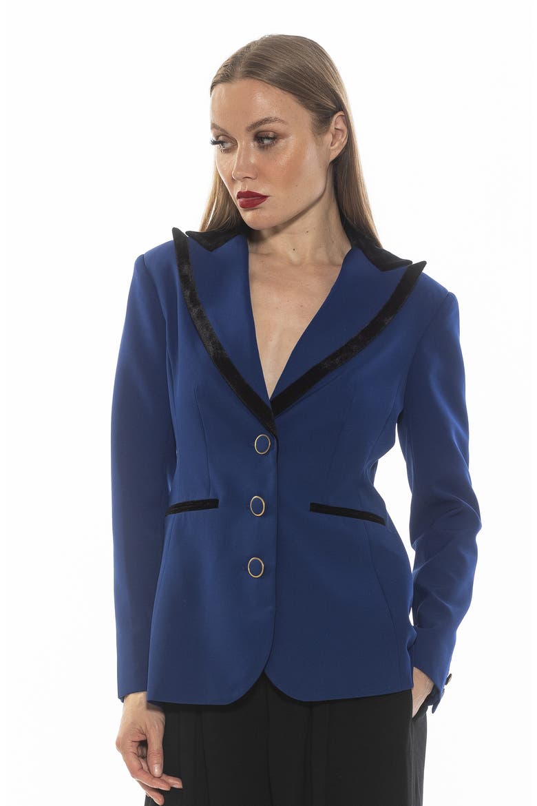 Reiss Peak Lapel Blazer, Alternate, color, ELECTRIC BLUE
