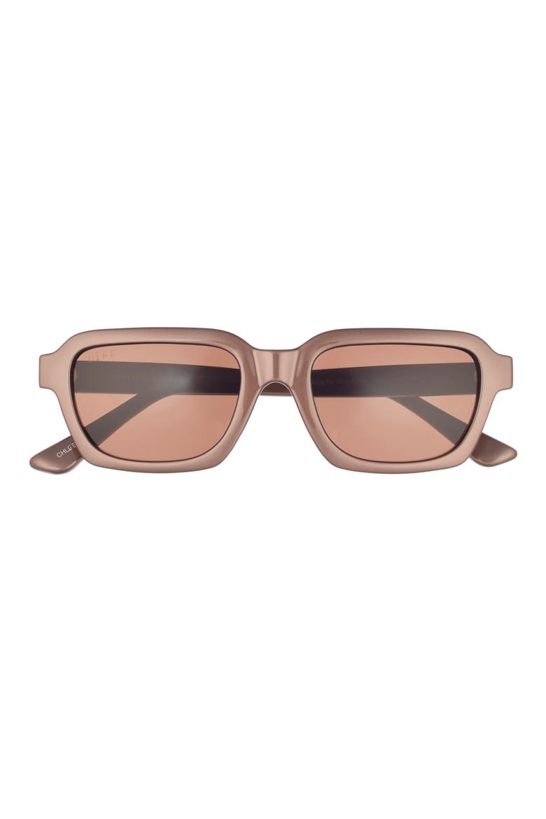 Chloe 53mm Rectangular Sunglasses, Main, color, PEARLED UMBER BROWN