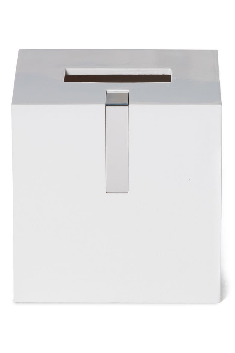 Houston Street Tissue Box, Main, color, WHITE