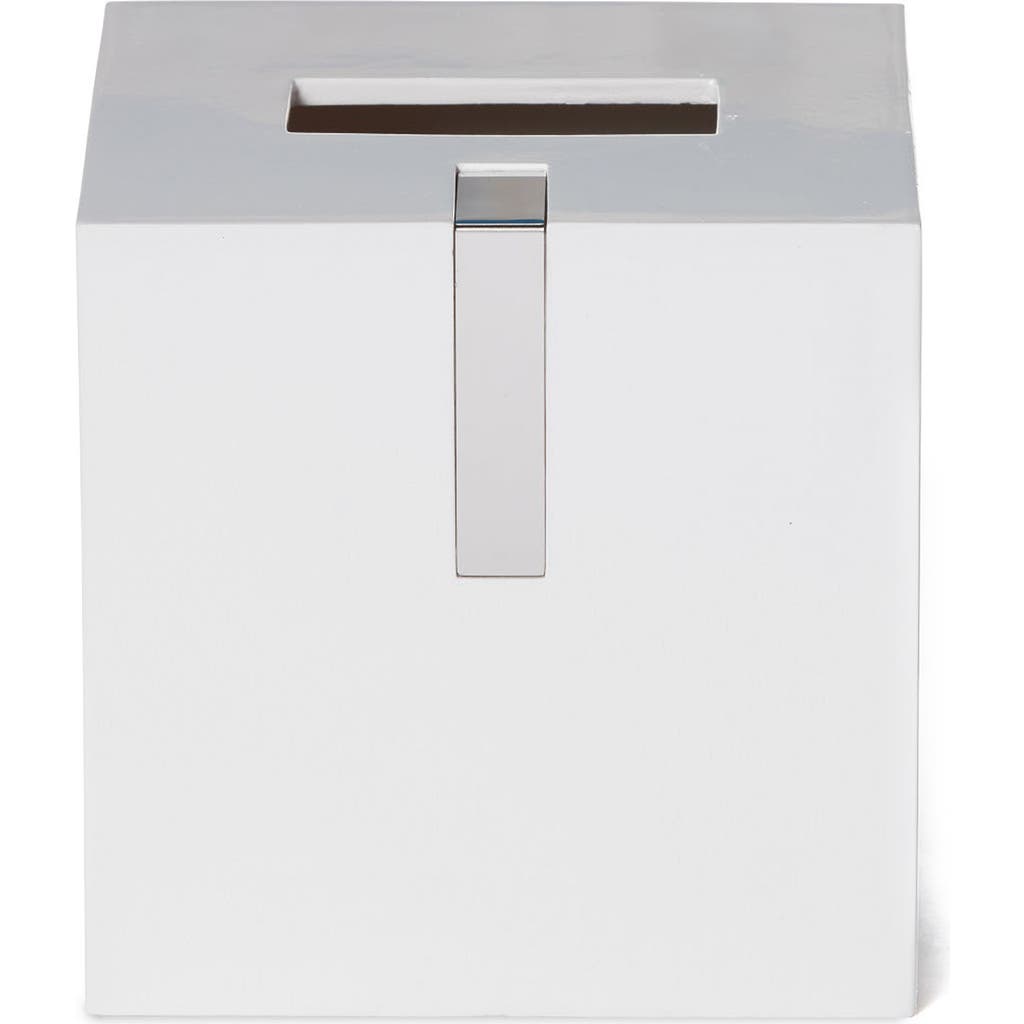 Roselli Trading Company Houston Street Tissue Box In White