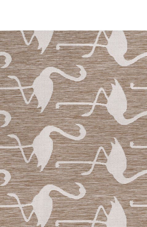 Liana Casual Coastal Flamingos Two-Tone Indoor/Outdoor Area Rug