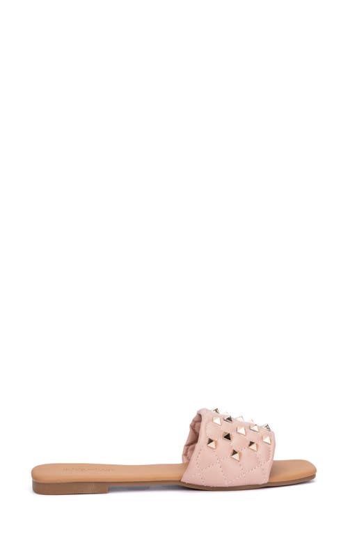 Shop Olivia Miller Shelly Quilt Stud Sandal In Blush