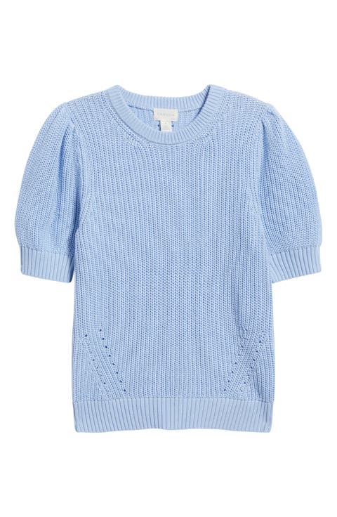 Elbow Sleeve Cotton Sweater