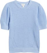 Caslon® Elbow Sleeve Cotton Sweater