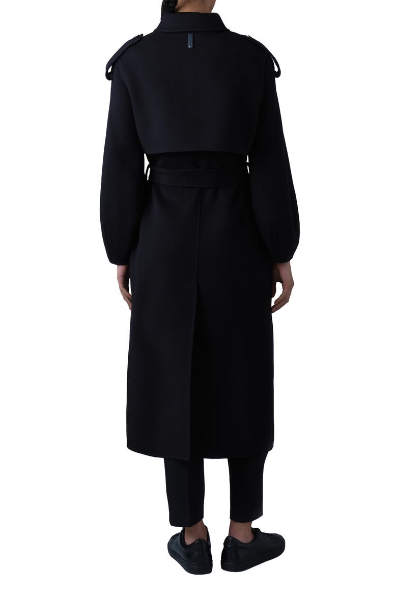 Ceyla Double Face Wool Coat, Alternate, color, BLACK