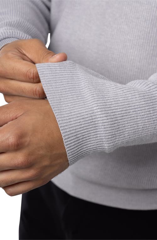 Spring + Mercer Ribbed Turtleneck Sweater In Light Heather Grey