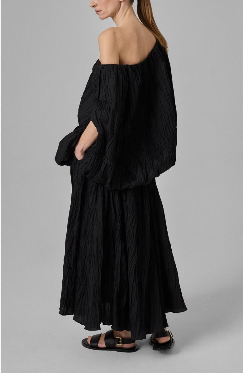 CO Pliss Skirt in Crinkled Cotton, Alternate, color,