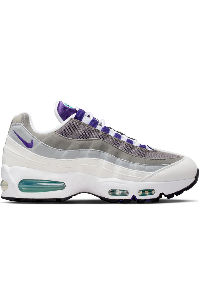 Nike Air Max 95 Big Bubble Sneaker, Alternate, color, White/ Purple/ Emerald Green