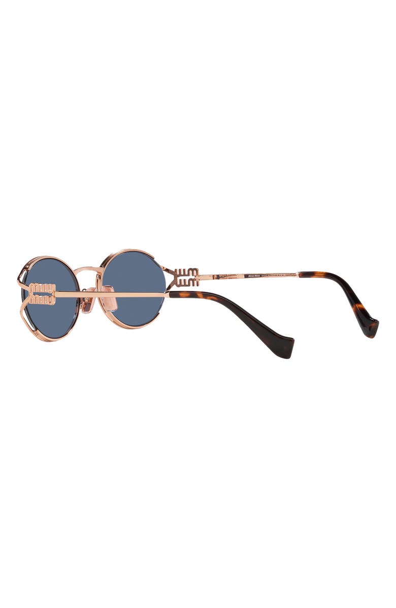 Miu Miu 54mm Oval Sunglasses, Alternate, color, Pink Gold
