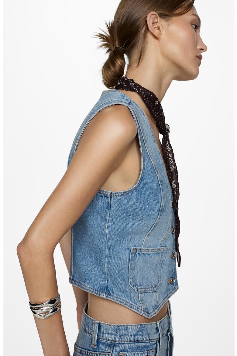 Denim Vest, Alternate, color, MEDIUM BLUE