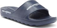 KARL LAGERFELD PARIS Block Logo Slide Sandal
