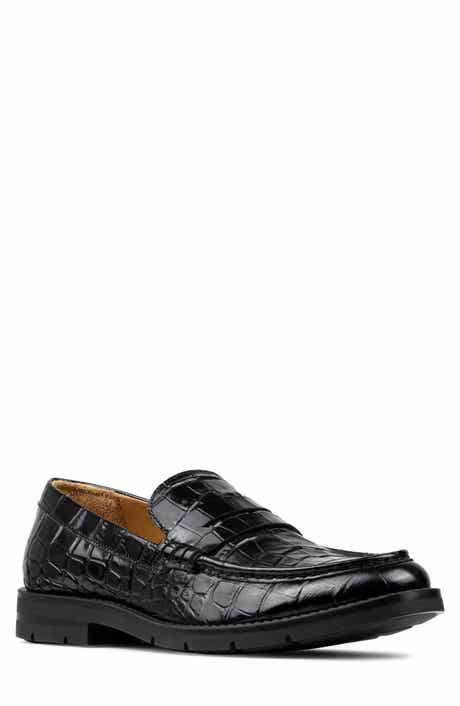 Caiden Croc Embossed Penny Loafer