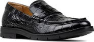 Donald Pliner Caiden Croc Embossed Penny Loafer