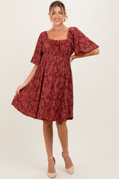 Floral Square Neck Dress