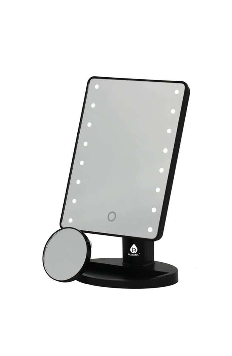 PURSONIC LED Lighted Vanity Makeup Mirror, Alternate, color, Black