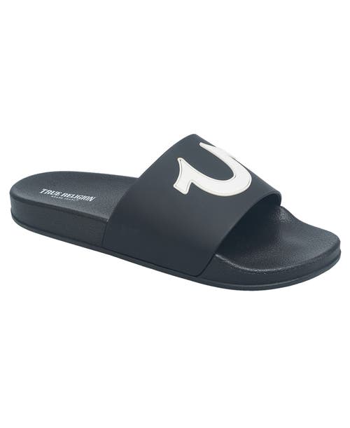 True Religion 112 Logo Slide In Black