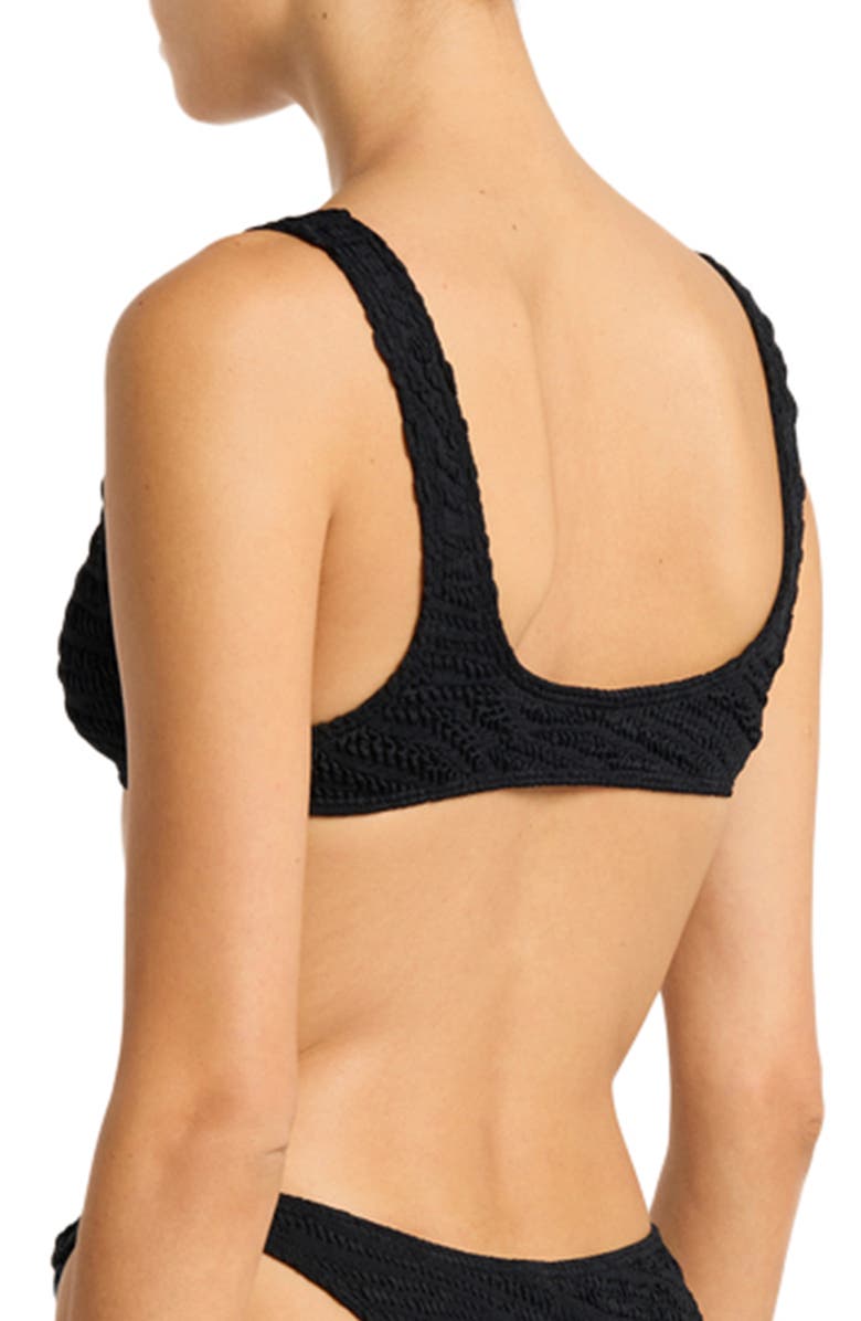 bond-eye Ring Scout Bikini Top, Alternate, color, Black Tiger