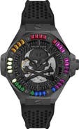 PHILIPP PLEIN $keleton Royal Silicone Strap Watch, 46mm