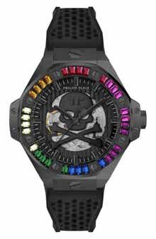 PHILIPP PLEIN $keleton Royal Silicone Strap Watch, 46mm