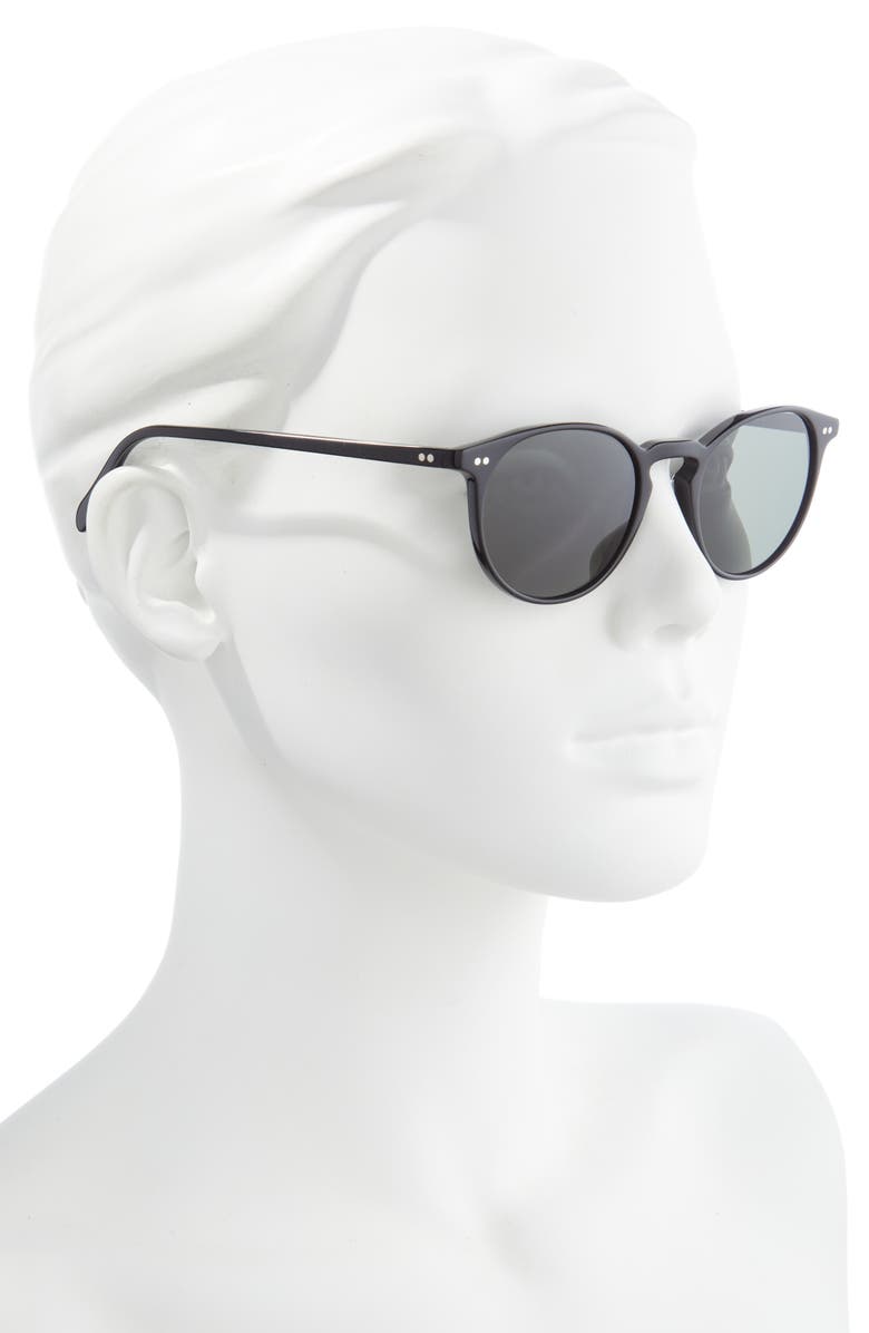 Oliver Peoples Riley 49mm Polarized Round Sunglasses, Alternate, color,
