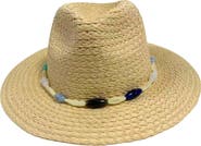 Nicole Miller Beaded Trim Panama Hat