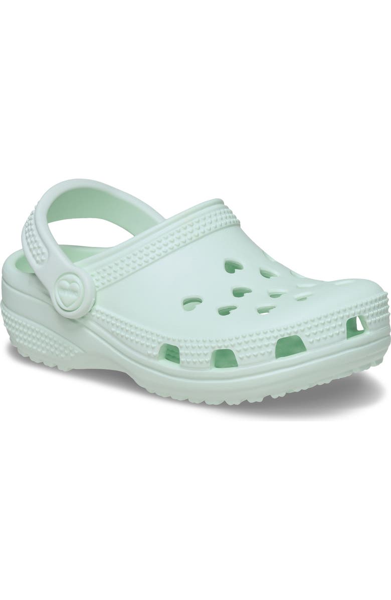 CROCS Kids' Classic Hearts Cutout Clog, Main, color, Retro Ice