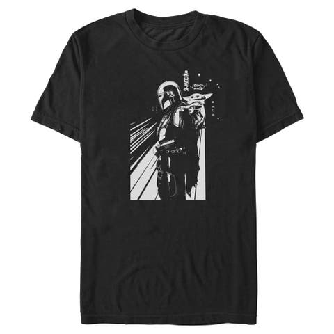 Men's Star Wars The Mandalorian and Grogu Cutest Duo Sketch  Graphic T-Shirt