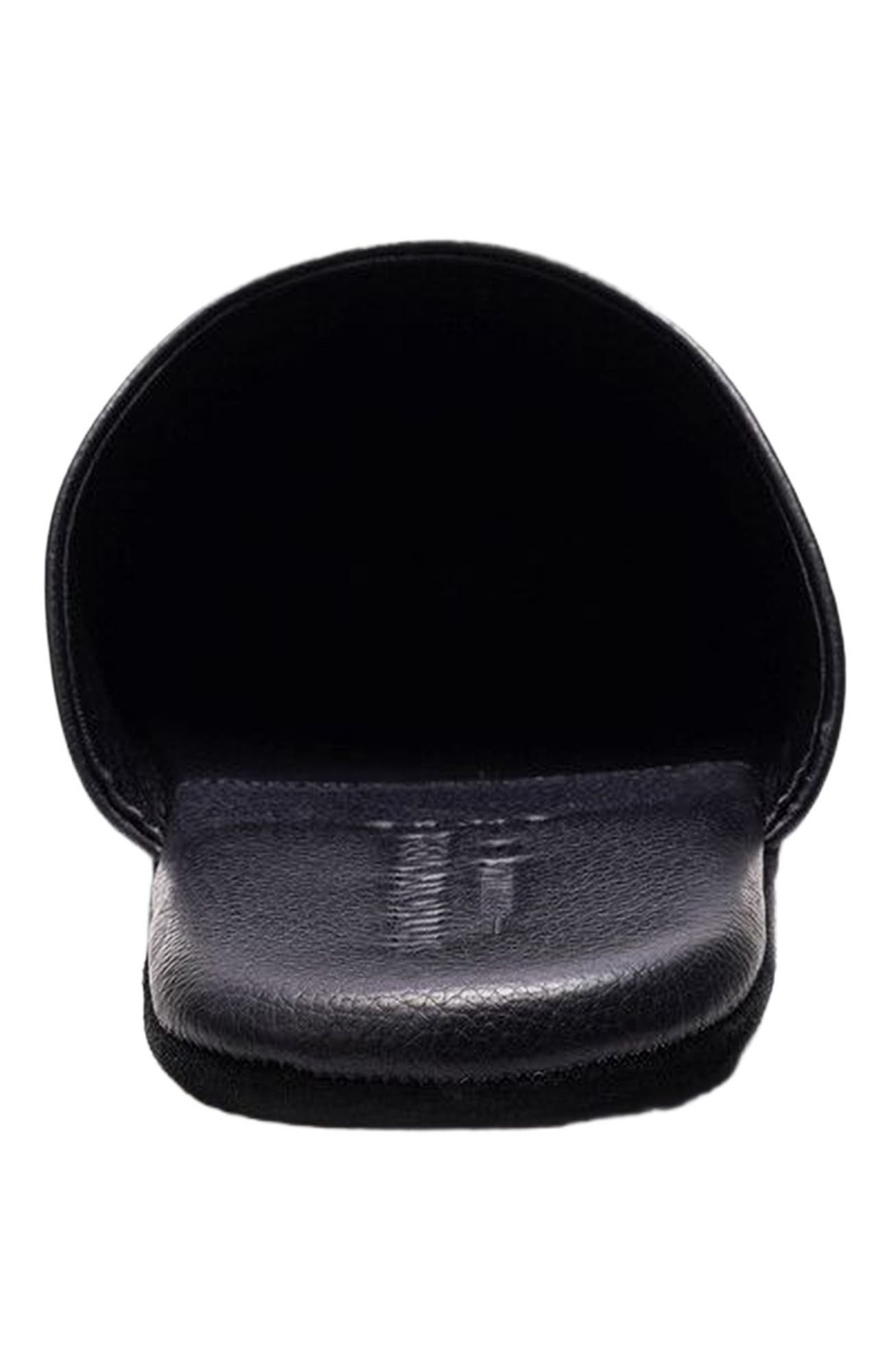 Anthony Veer Clark House Slippers, Alternate, color, Black Pebble Leather