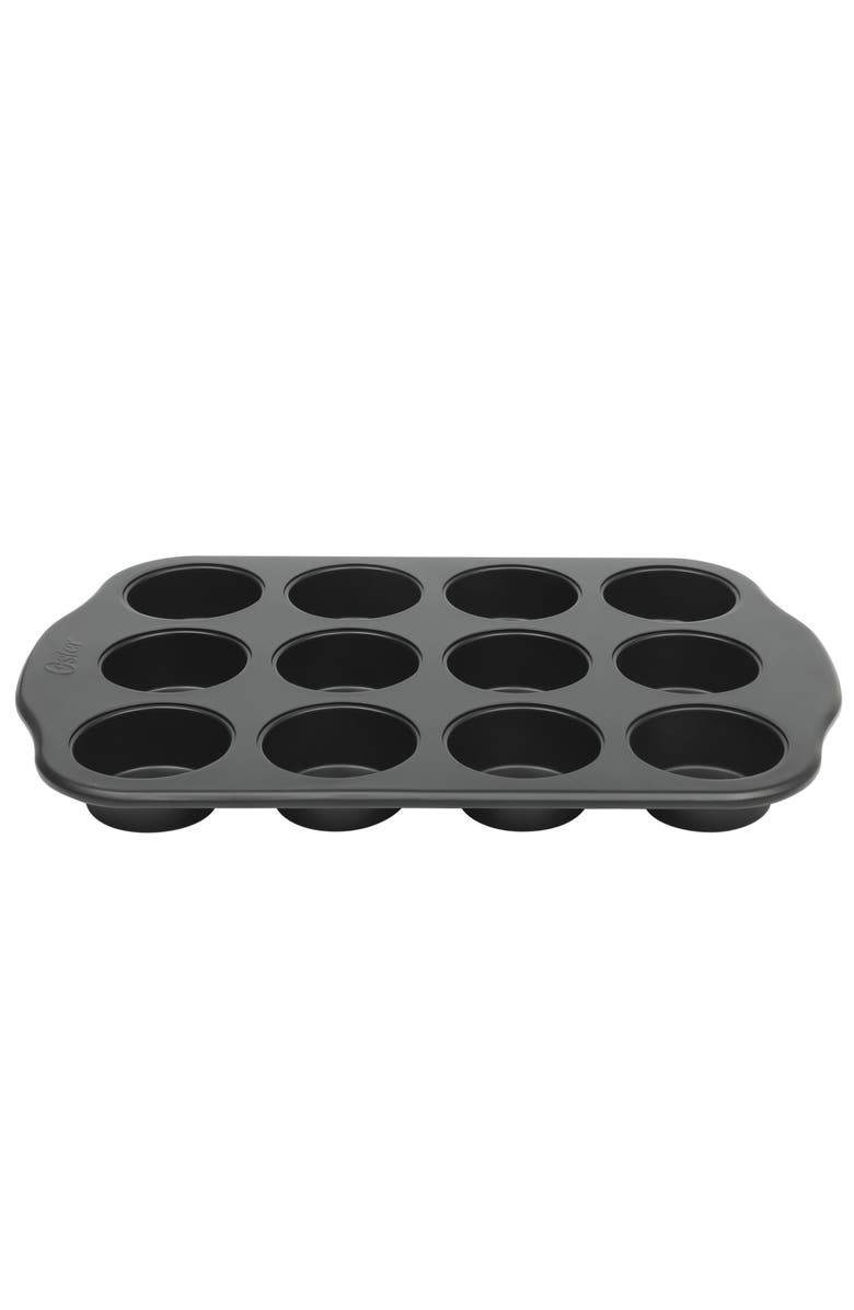 OSTER Teston Platinum Collection 12-Cup Nonstick Carbon Steel Muffin Pan, Alternate, color, Black