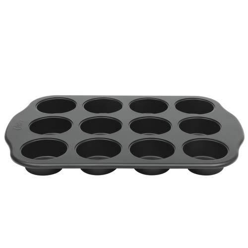 Oster Teston Platinum Collection 12-cup Nonstick Carbon Steel Muffin Pan In Black