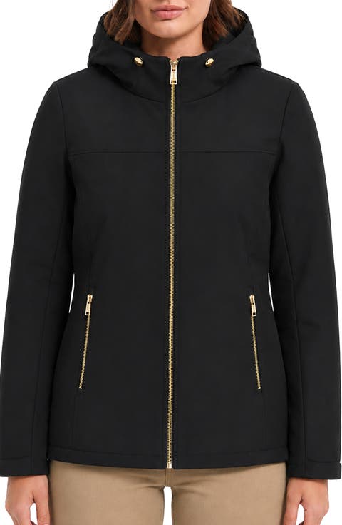 Water Resistant Faux Fur Lined Softshell Jacket