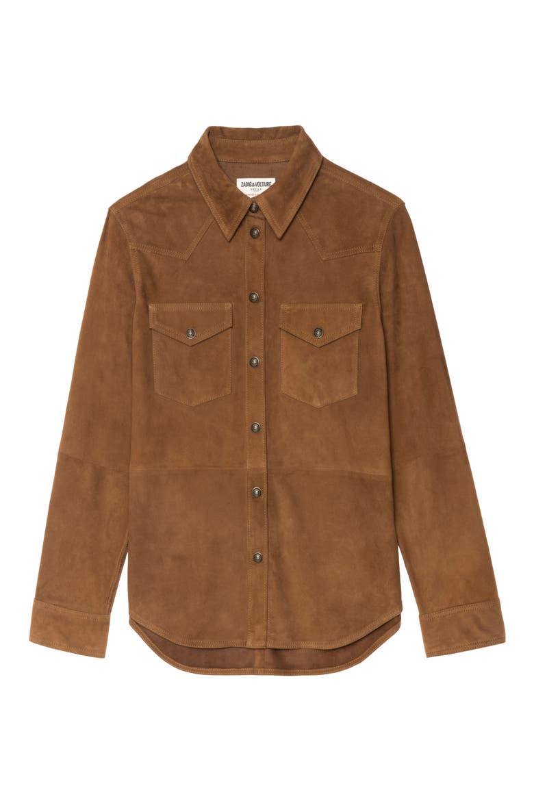 Thelma Suede Jacket, Alternate, color, DAIM
