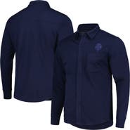 ANTIGUA Men's Antigua Navy Seattle Sounders FC Streamer Diamond Button-Up Shacket