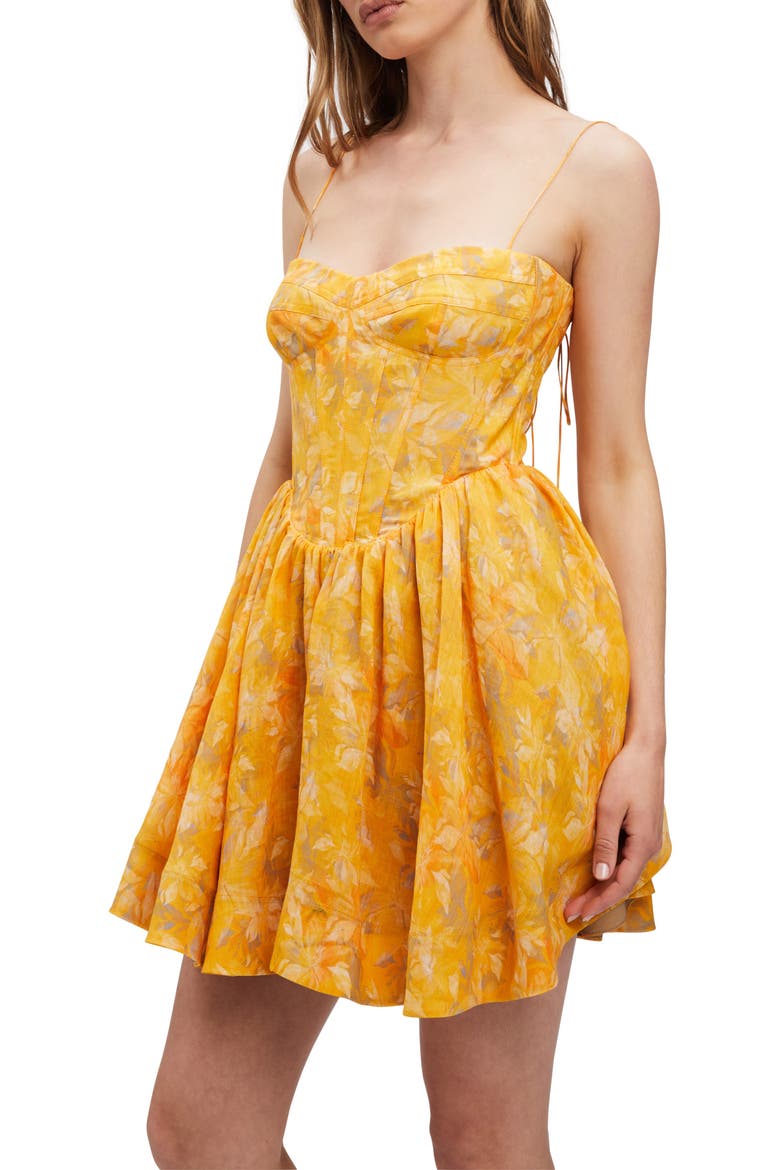 Elsie Floral Corset Minidress, Alternate, color, SUNNY FLORAL