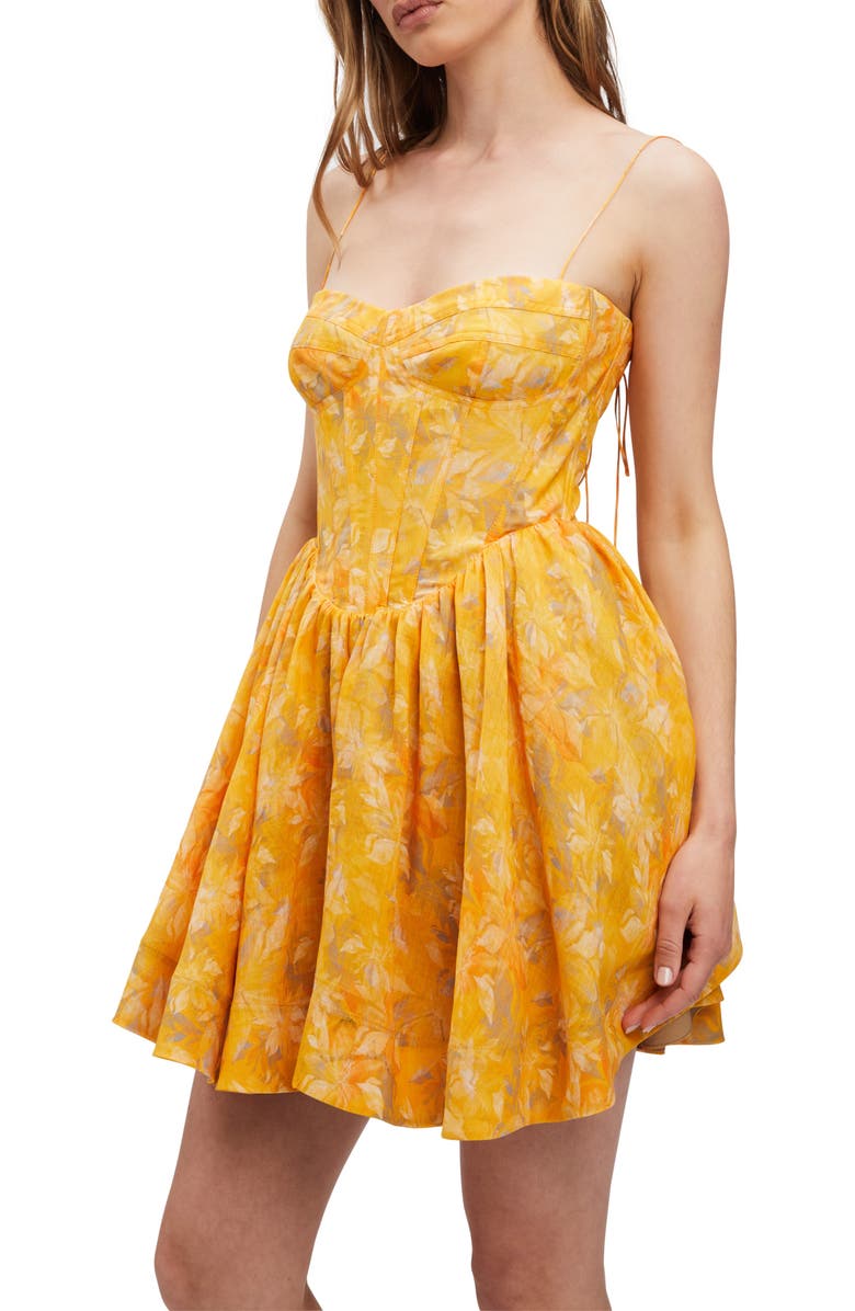 Bardot Elsie Floral Corset Minidress, Alternate, color, 