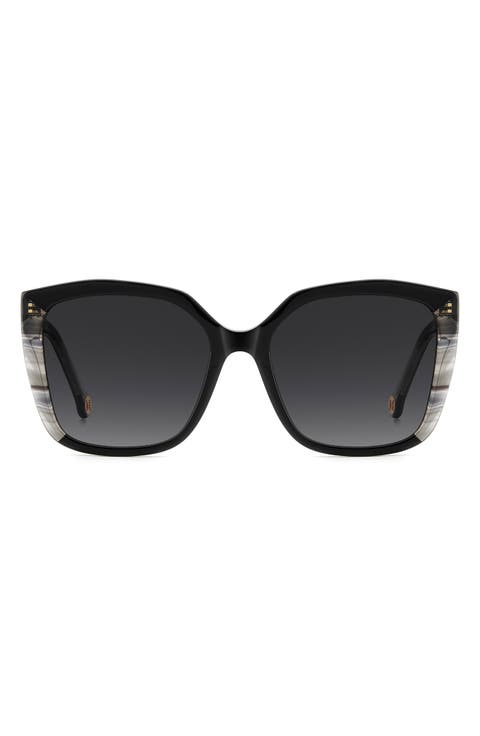 Her 57mm Gradient Square Geometric Sunglasses