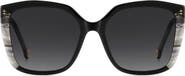 Carolina Herrera Her 57mm Gradient Square Geometric Sunglasses