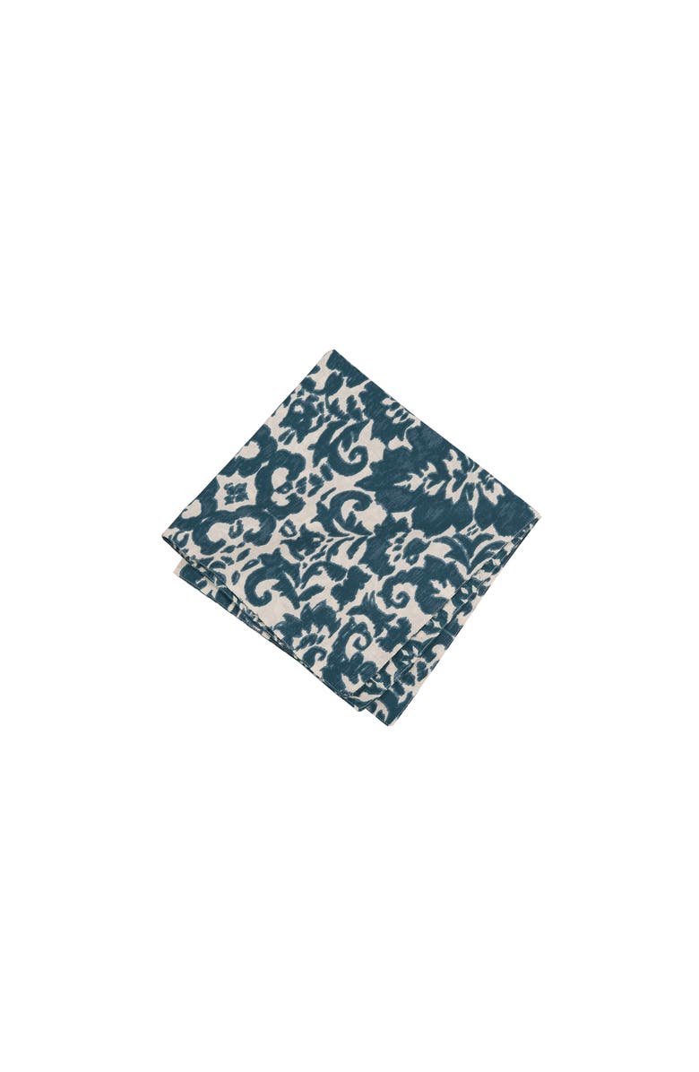 C&F Home Madison Adriatic Vintage 100% Cotton Set of 6 Cloth Napkins, Main, color, Blue