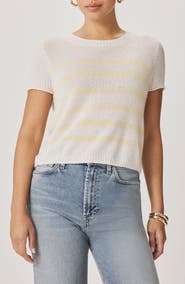 Splendid Emerson Stripe Short Sleeve Sweater