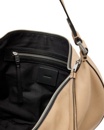 Half Moon Leather Shoulder Bag