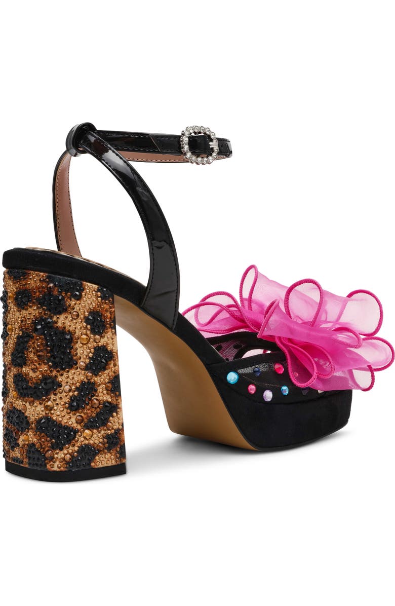 Betsey Johnson Palloma Ankle Strap Platform Sandal, Alternate, color, Black Multi