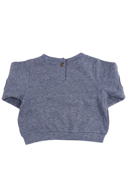 Shop Oh Baby ! Mini Honeycomb Elbow Patch Boxy In Denim