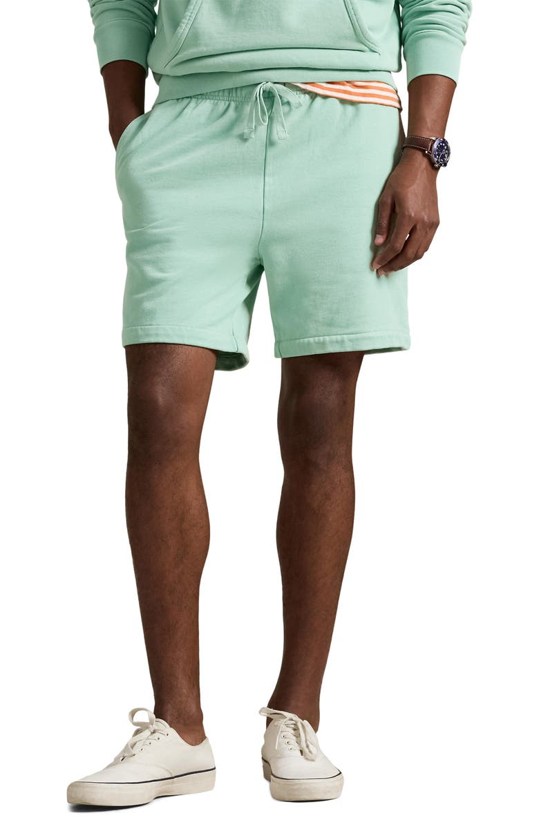 Polo Ralph Lauren 6.5-Inch Cotton Fleece Sweat Shorts, Main, color, Celadon