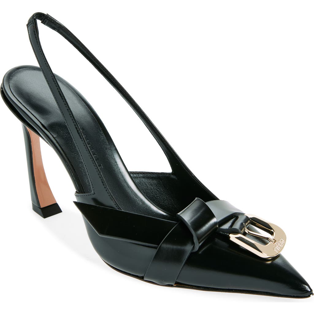 Piferi Tighter Pointed Toe Slingback Pump in Black /Gold