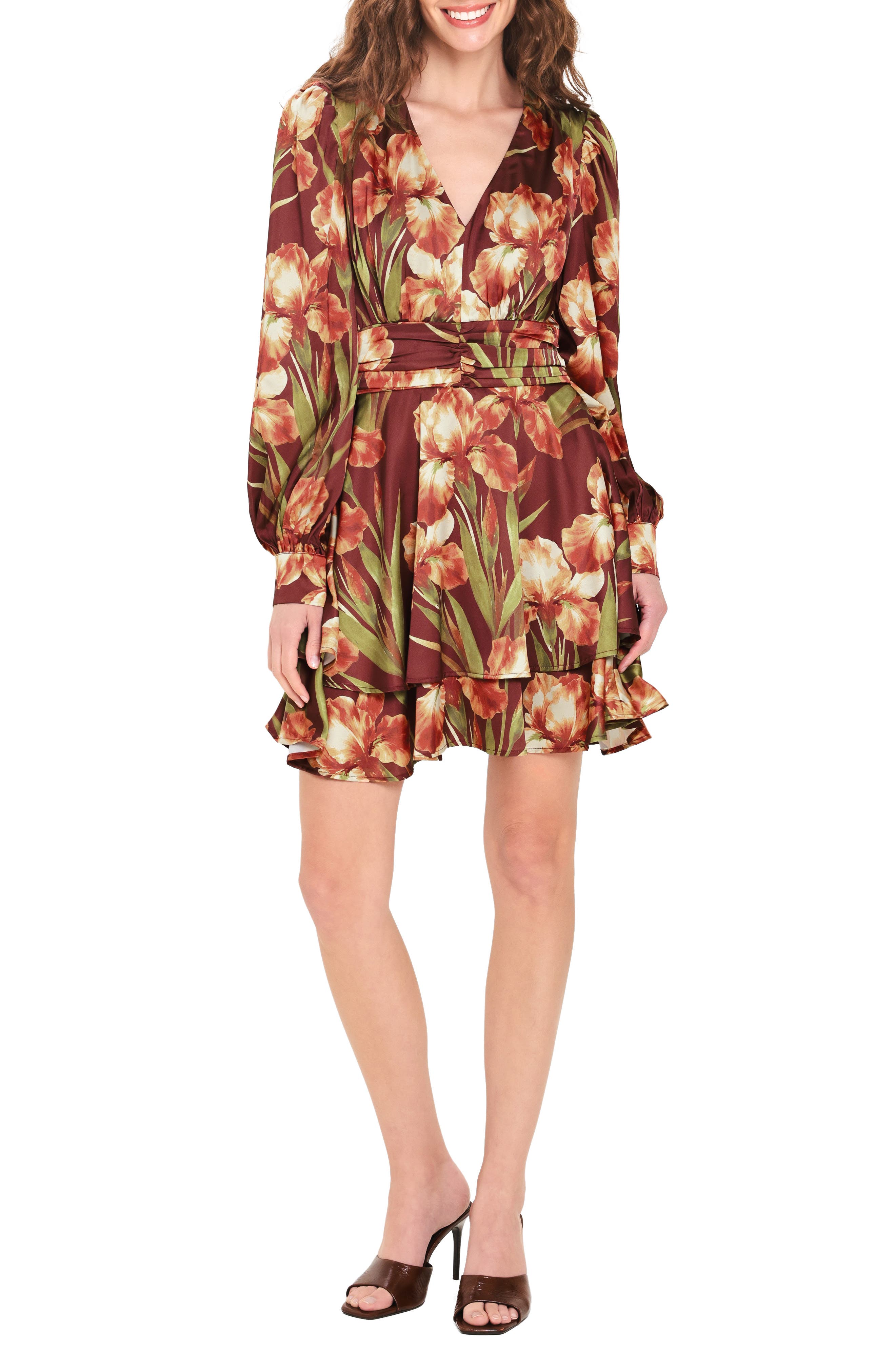 Floral Long Sleeve Minidress