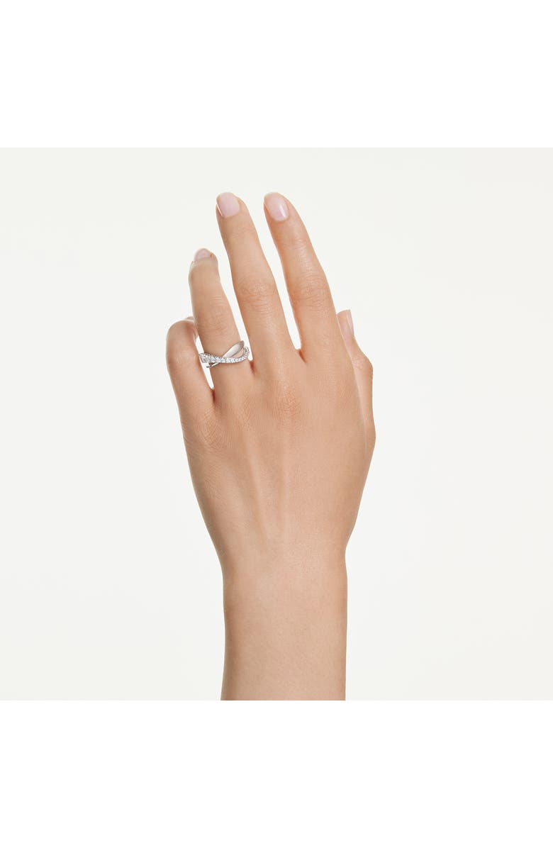 Swarovski Hyperbola Ring, Alternate, color, White Gold