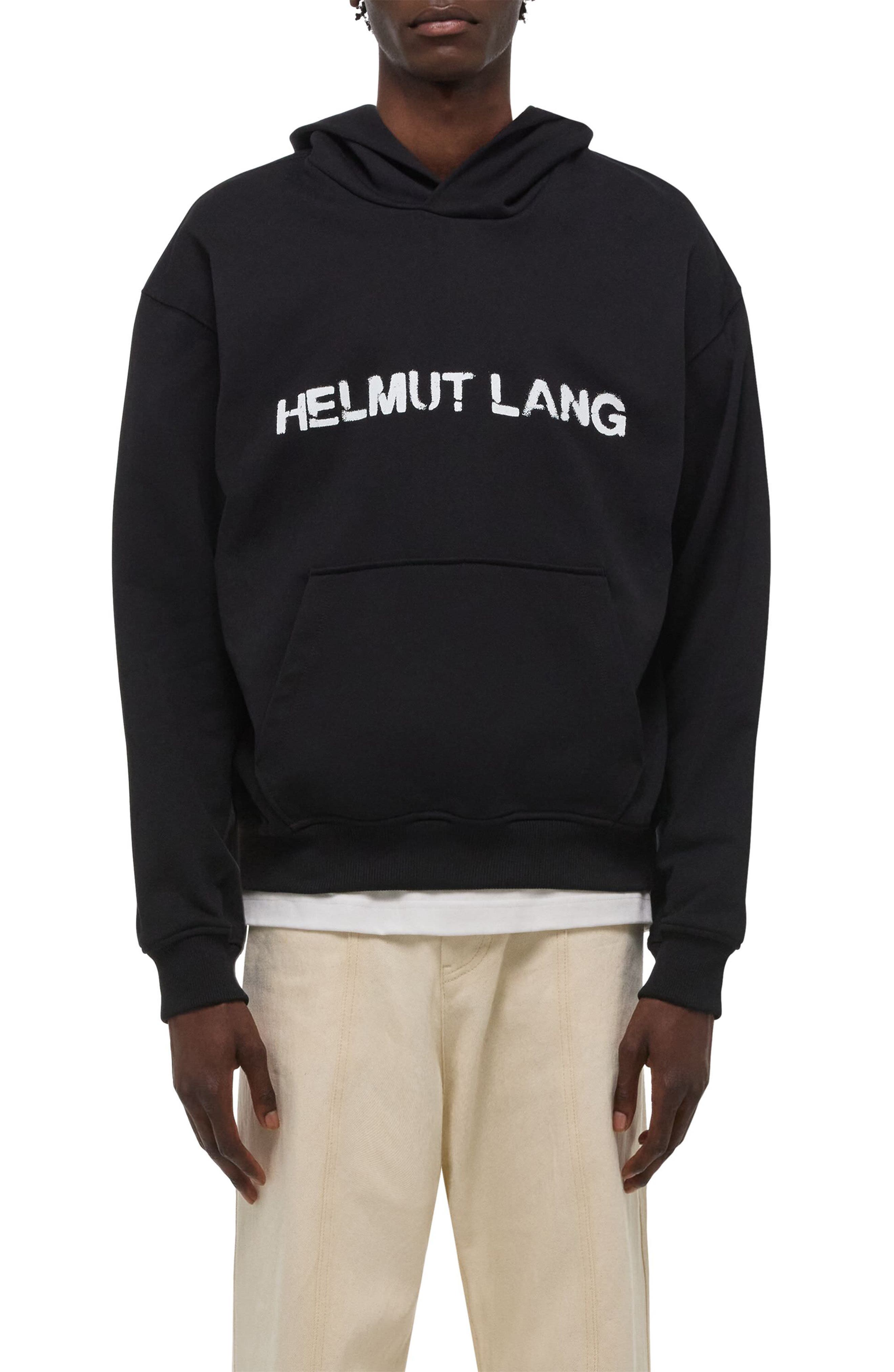 Helmut Lang Stencil Logo Graphic Hoodie In Animal Print