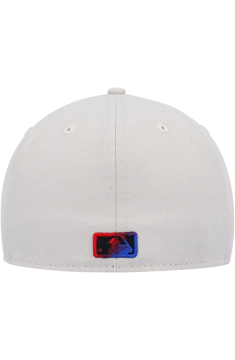 New Era Men's New Era Khaki Chicago Cubs Stone Dim Undervisor 59FIFTY Fitted Hat, Alternate, color, 